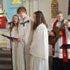 Group singing during the Confirmation Service.